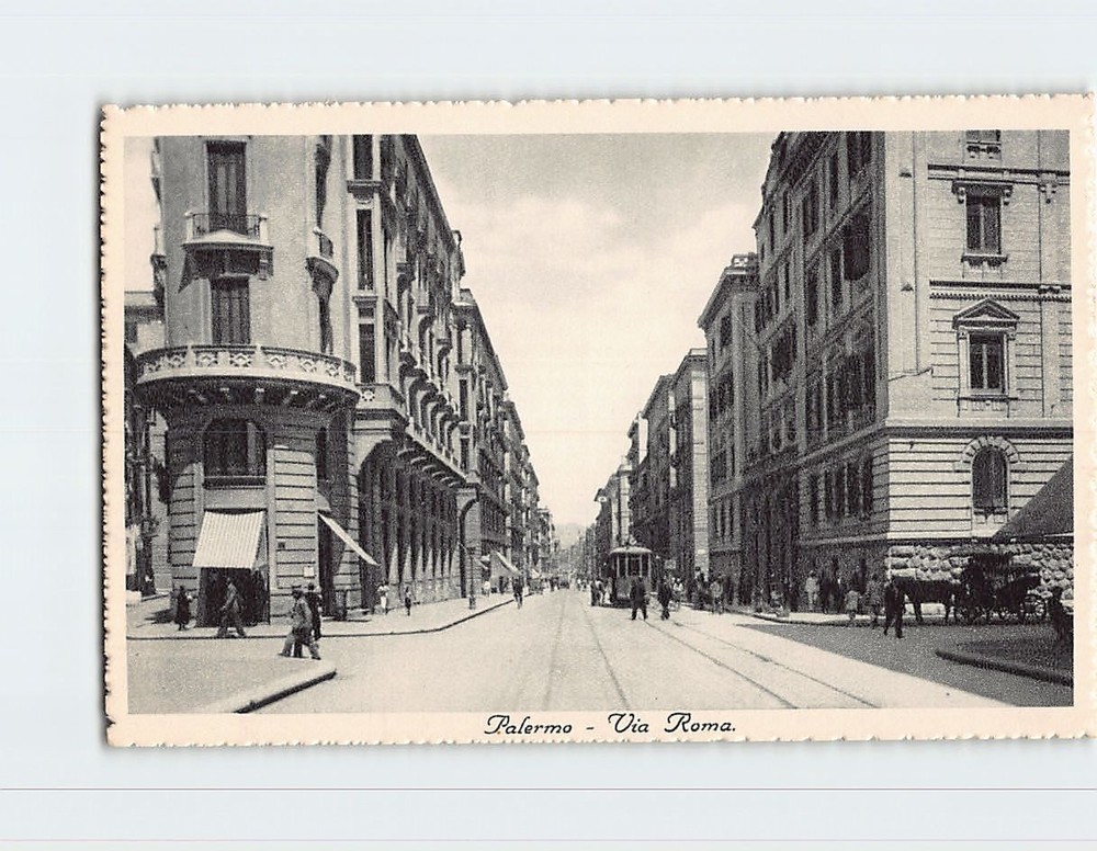 Postcard Via Roma Palermo Italy
