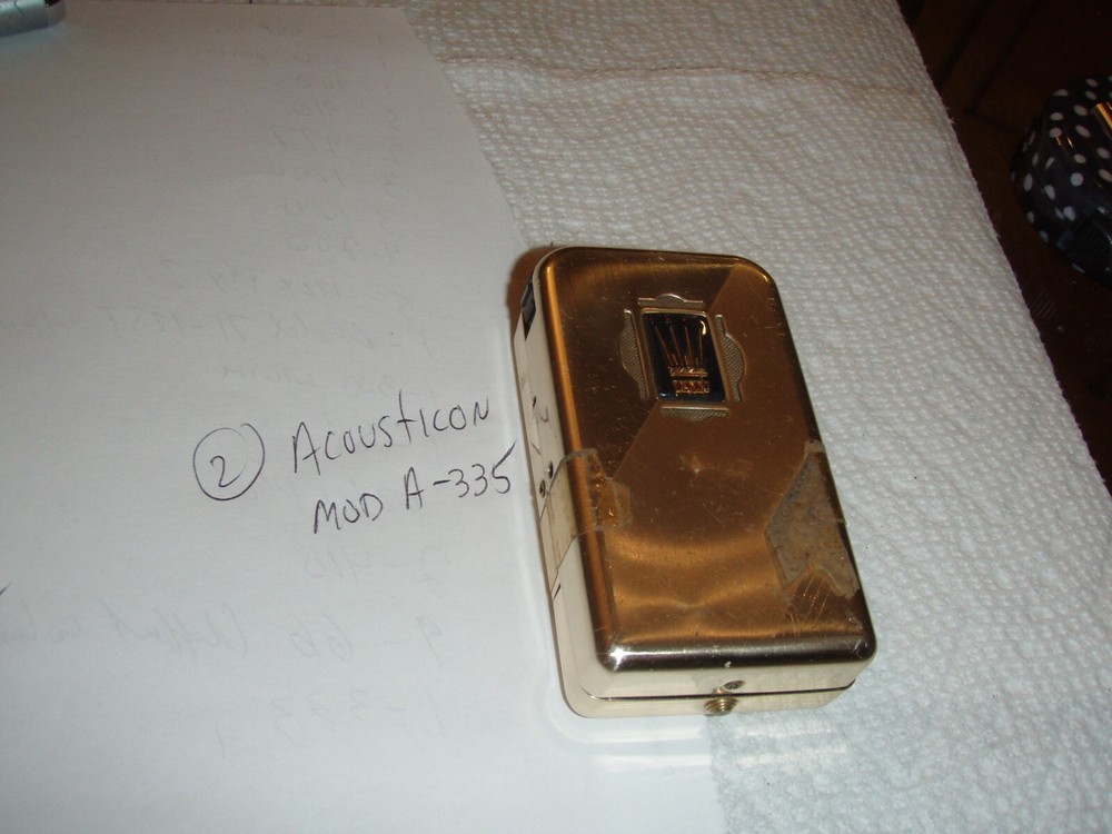 vintage ACOUSTICON USA mod A-355 battery operated medical device Hearing Aid
