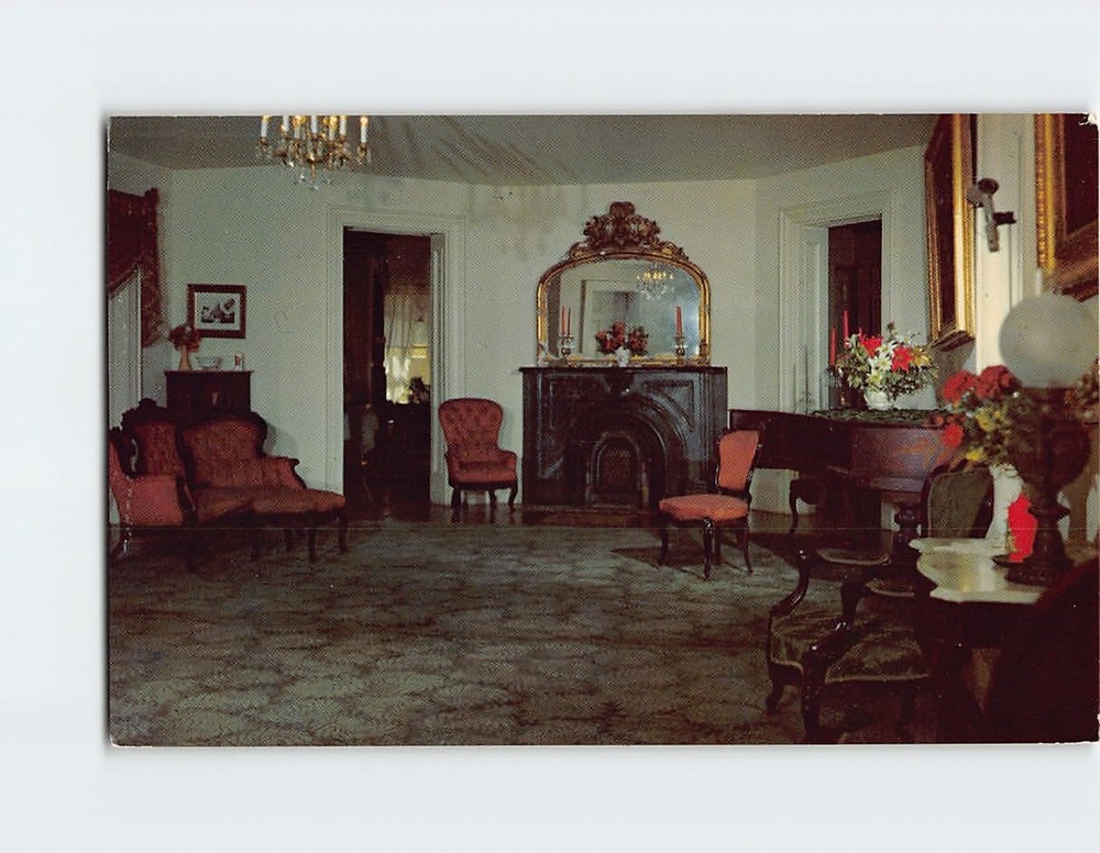 Postcard Longwood Parlors & Front Bedroom Natchez Mississippi
