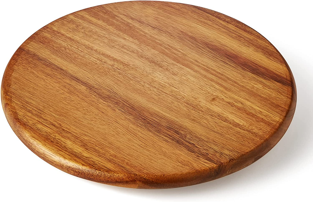 Acacia Wood Lazy Susan Turntable Tray 12-Inch Cabinet Organizer-image