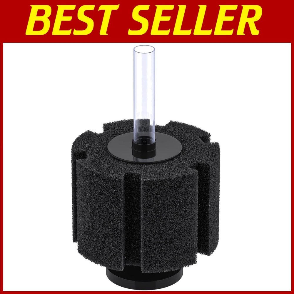 Silent Detachable Betta Sponge Filter with Nano Air Stone for Large Aquariums