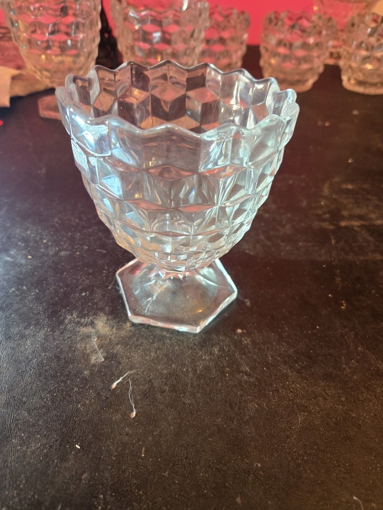 Fostoria American Hex Footed Candy Dish Bottom
