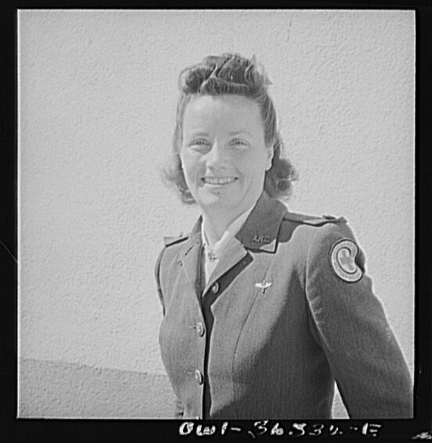 Photo:ARC Nurse Woman Portrait 1940s Uniform Patch