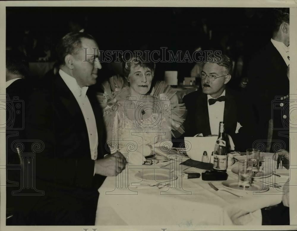 1934 Press Photo Thomas Stemmler, Mrs. S. Stanwood Menken, F.A. Goddard