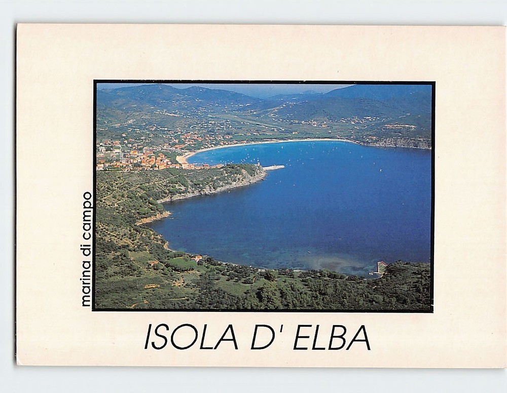 Postcard Aerial View Marina Di Campo Isola d'Elba Italy