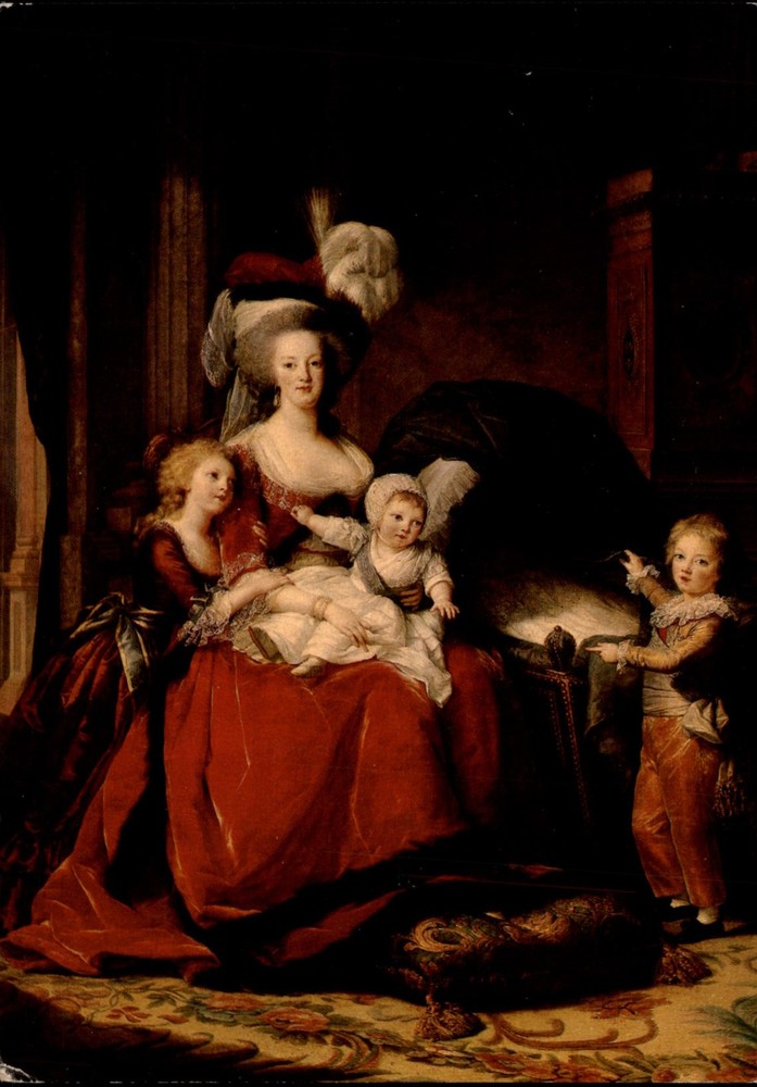 Marie Antoinette Versailles France vintage art postcard z594