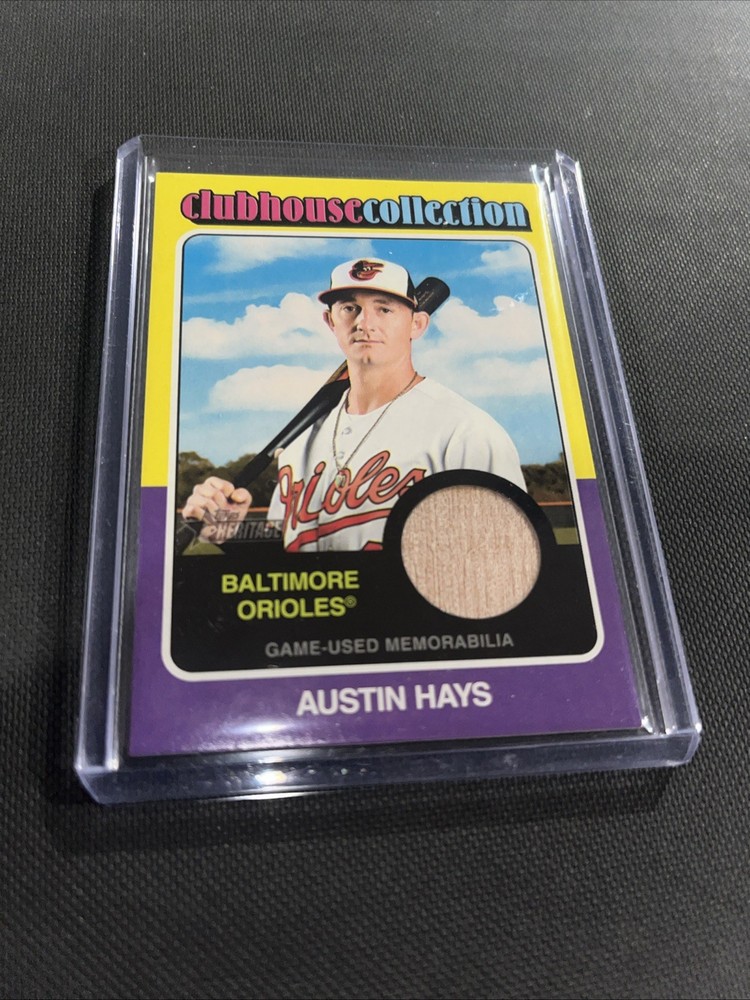 2024 Topps Heritage Clubhouse Collection Relics Austin Hays CCR-AHA Game-Used Memorabilia Card