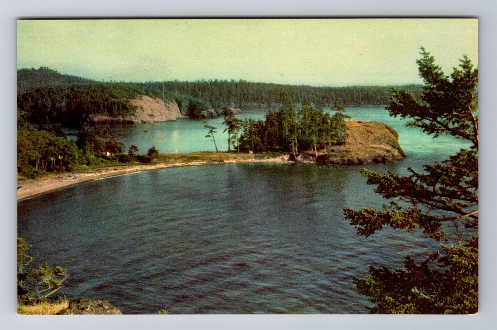 Fidalgo Island WA-Washington, Rosario Beach Puget Sound Vintage Postcard