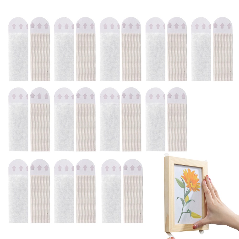 12 Pairs Damage Free Picture Hanger Strips Heavy Duty Wall Hang Strips Removable