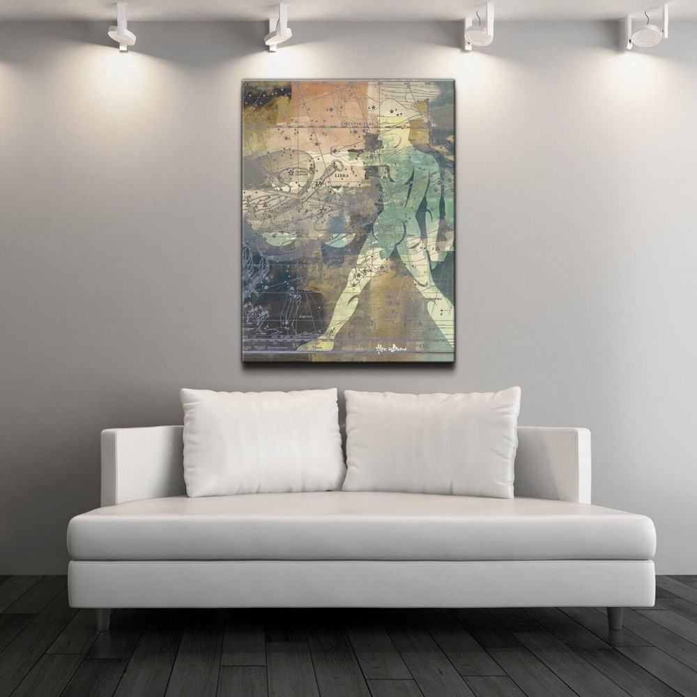 Ready2HangArt Zodiac Study Libra Oversized Canvas Wall Art in Vibrant Multi-Color, 40 Inches Wide by 30 Inches Tall