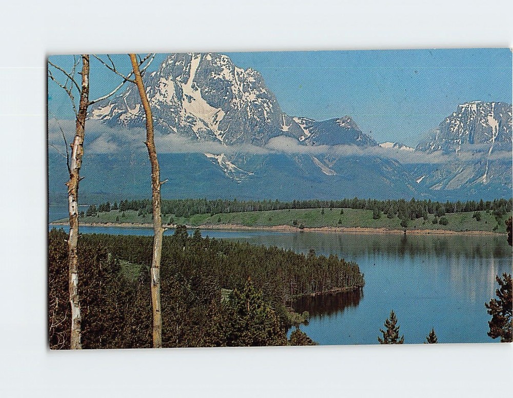 Postcard Mt. Moran & Jackson Lake Grand Teton National Park Idaho USA