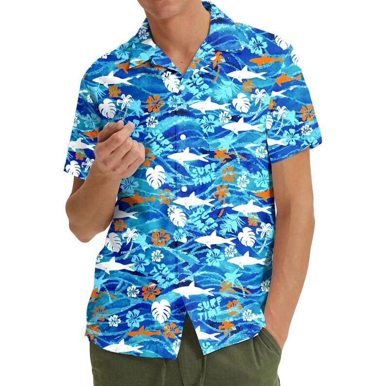 Tropical Surf Hawaii Shirt Men Women Beach Aloha Vacation Summer Gift