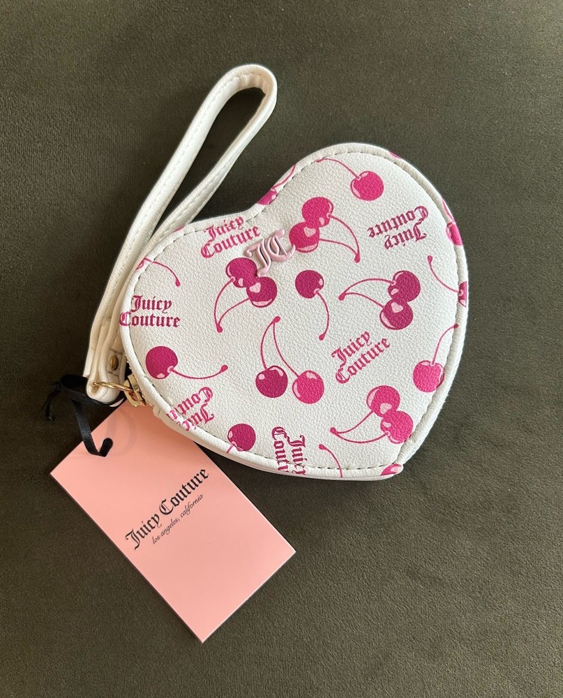 Juicy Couture Cherry On Top  Heart zip around juicy couture wristlet