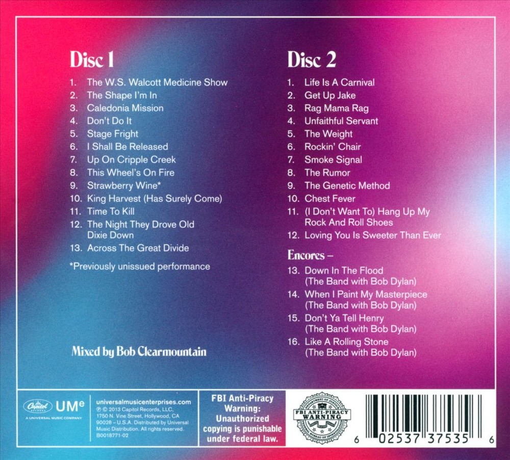 THE BAND - LIVE AT THE ACADEMY OF MUSIC 1971 [DIGIPAK] NEW CD-image