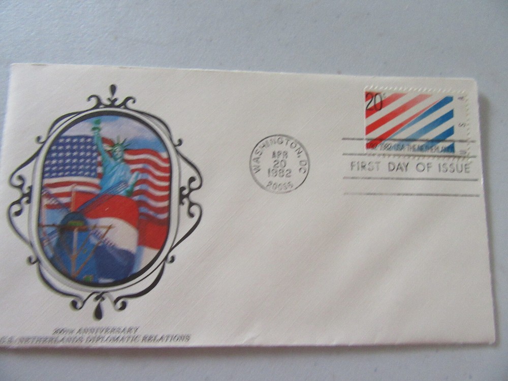 U.S. & Neterlands 200th Anniv. 1782-1982 20c Stamp Fdc Sc#2003 New Direxions