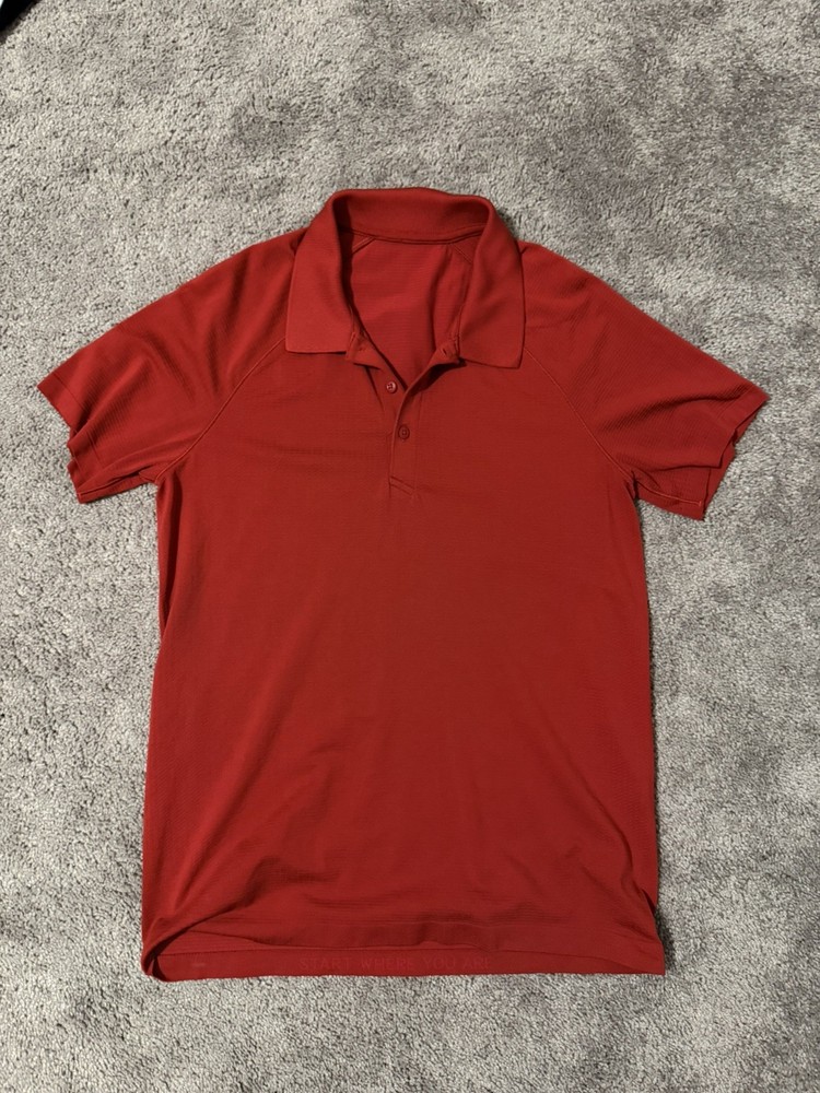 lululemon Metal Vent Tech Polo Shirt Size small Red - rarely worn