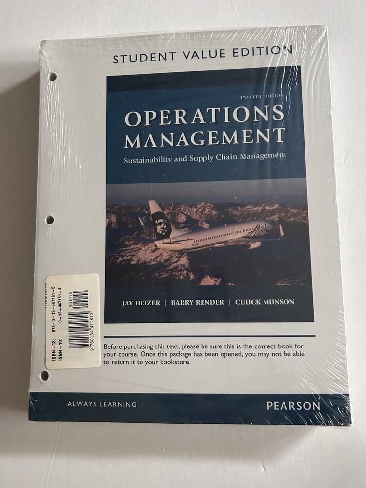 Operations Management : Sustainability and Supply Chain Management 12th Edition