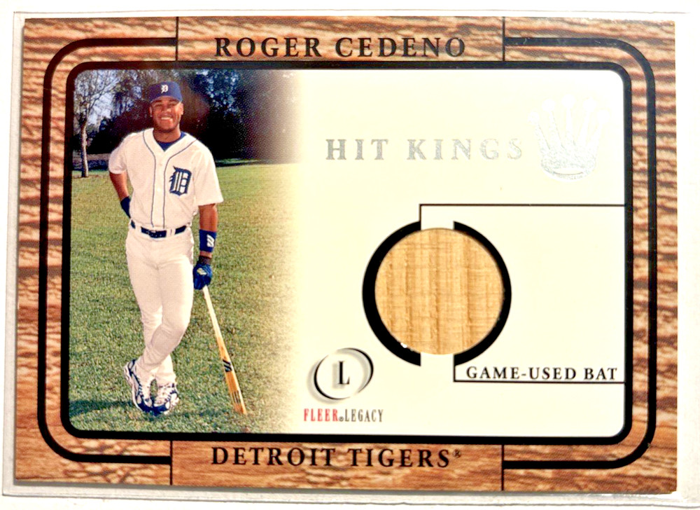 2001 Fleer Legacy Hit Kings Game-Used Bats Roger Cedeno