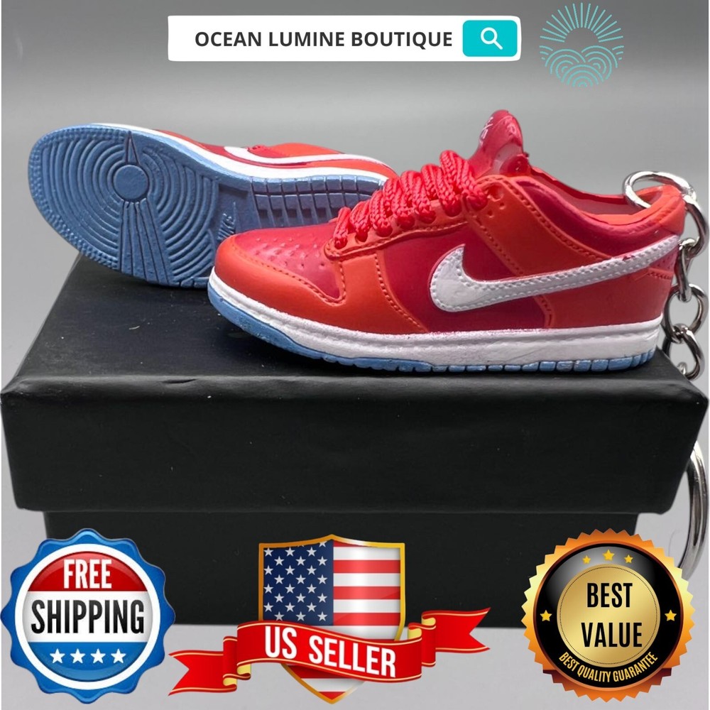 SB DUNK 3D Mini Sneaker Keychain, Jordan Sneaker Collectible, Box Options