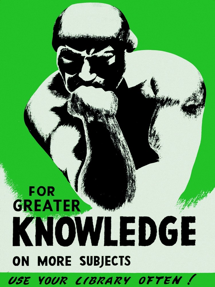 Green For Greater Knowledge Decor  Poster. Graphic Art. Interior Design. 2266