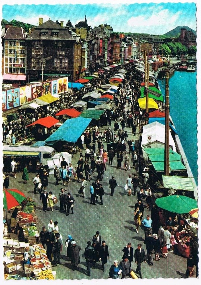 Belgium Postcard Liege Quai de la Batte