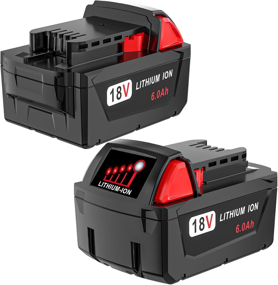 2 Pack 6.0Ah 18V M-18 Lithium-ion High Output Replacement Batteries Compatible