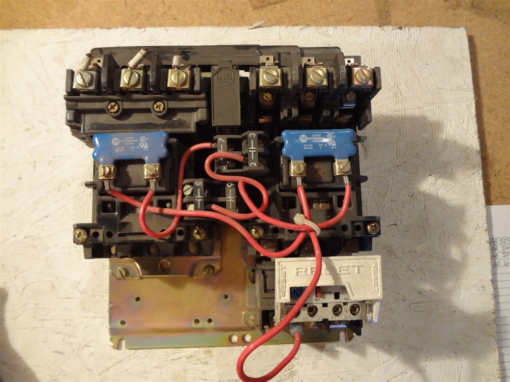 Allen Bradley Motor Starter With 592-A2Ca Overload Relay