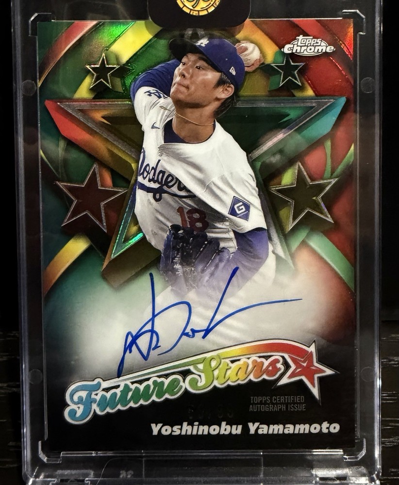 2025 Topps Chrome Future Stars Yoshinobu Yamamoto On card Auto /99 WS MVP