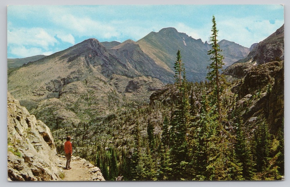 Rocky Mountain National Park Dream Lake Trail Vintage Postcard Colorado Scenic