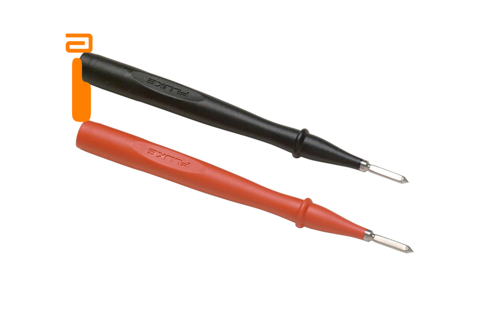 Fluke TP1 Slim-Reach Flat Blade Test Probe with Stainless 1000 VDC, black/red