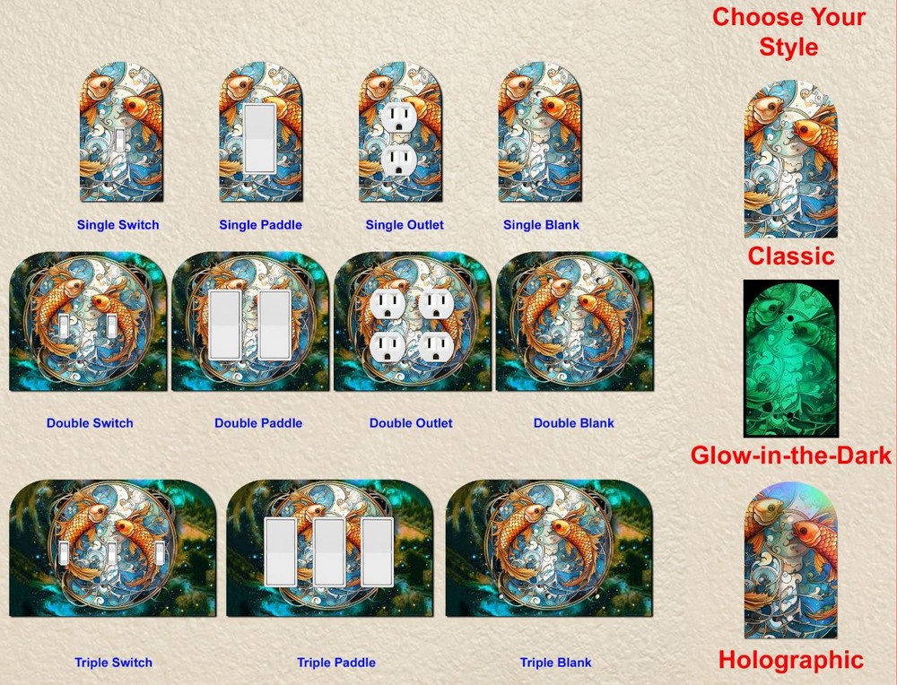 Off The Wall Plates - Pisces Switch - Cover - Paddle Wallplate