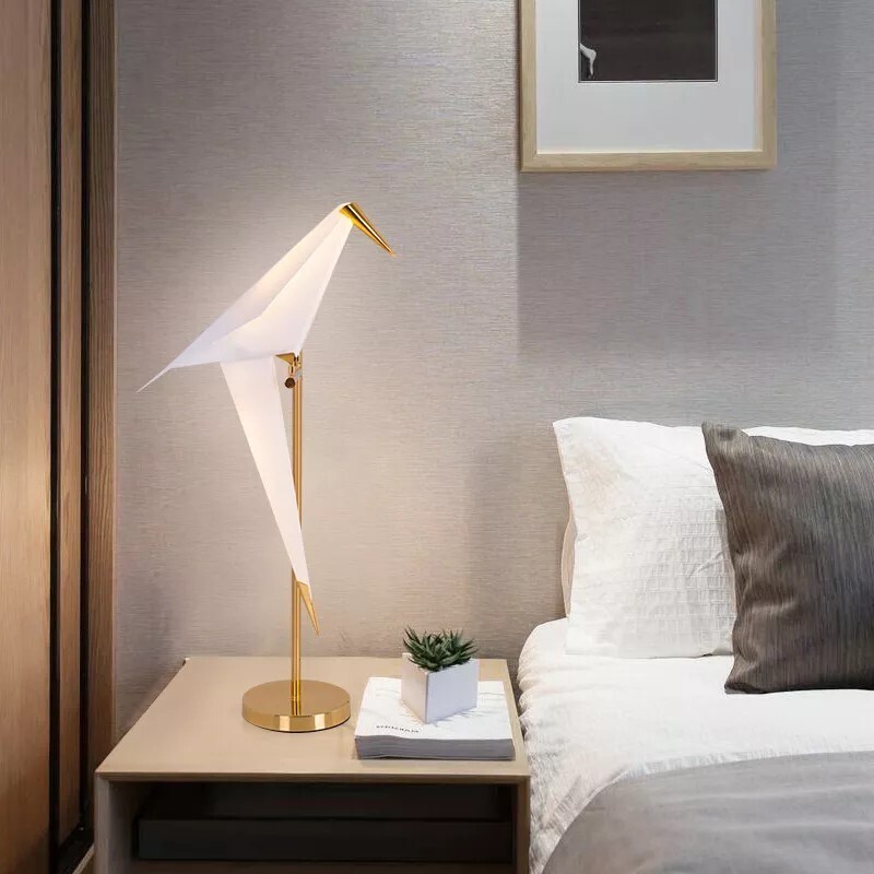 Creative Iron Origami Bird Table Lamps Living Room Home Reading LED Night Lights