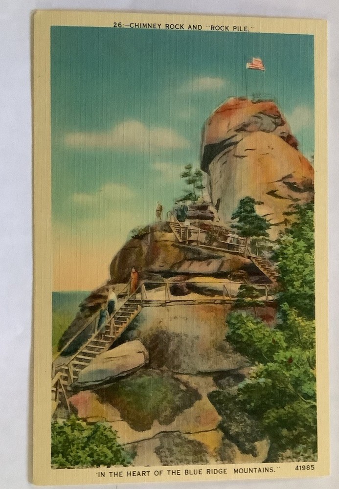 Chimney Rock & Rockpile Vintage Postcard