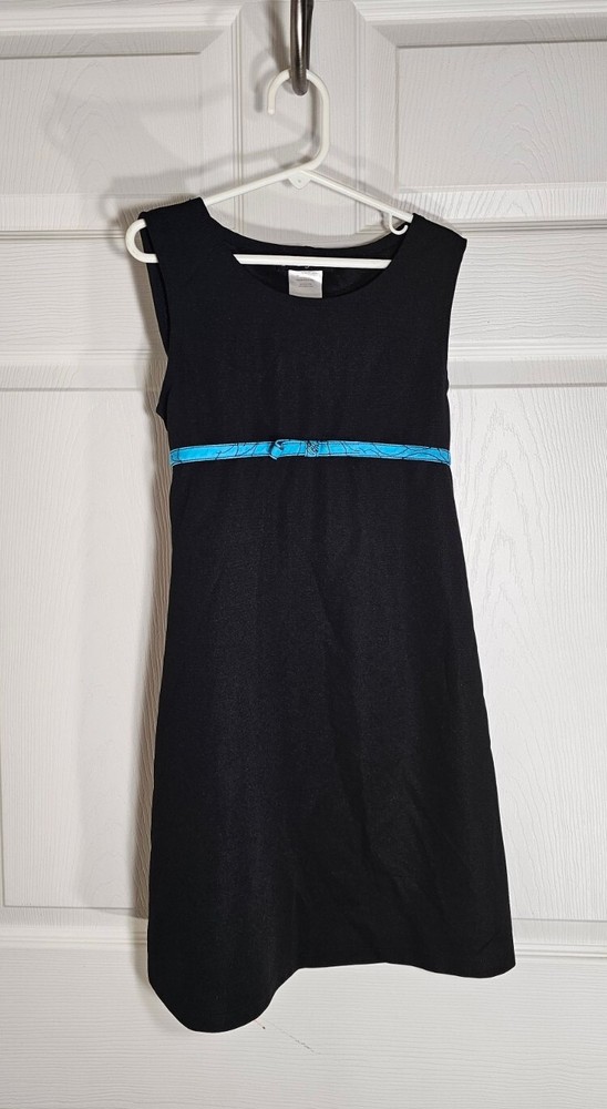 Disorderly Kids Dress Girls Size 10 Vintage 90s Y2K Black Sleeveless Shift Dress