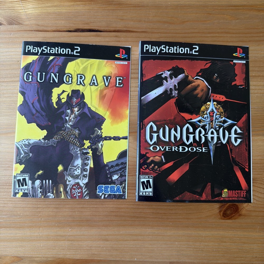 PlayStation 2 - Gungrave And Gungrave: Overdose Case Art Only