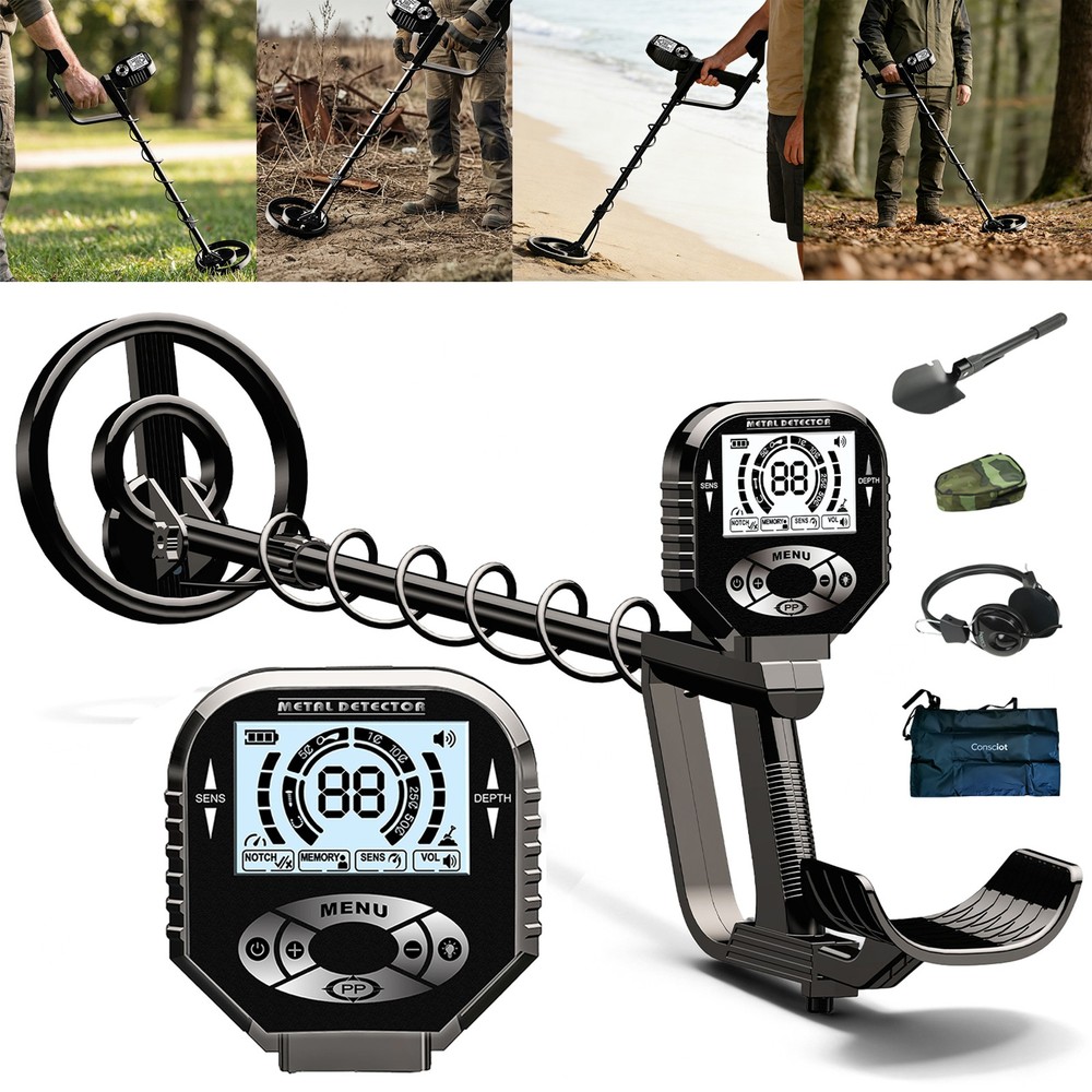 Deep Ground Metal Detector For Adults Underwater Beach Yard Waterproof Seeker US