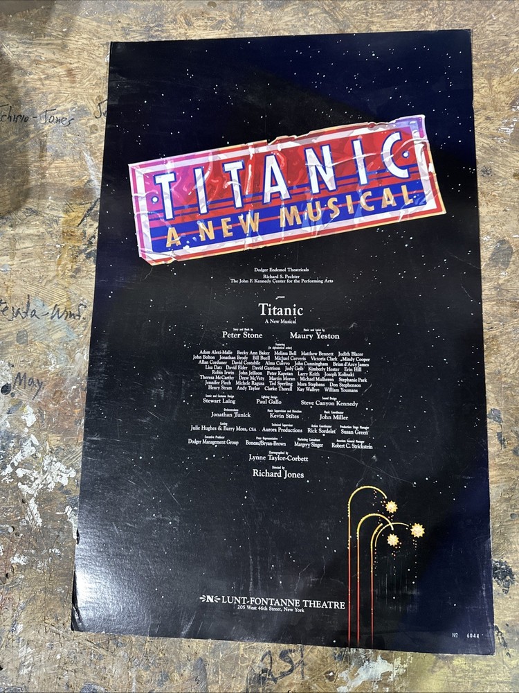 Titanic Musical Theater Broadway Window Card Poster 14