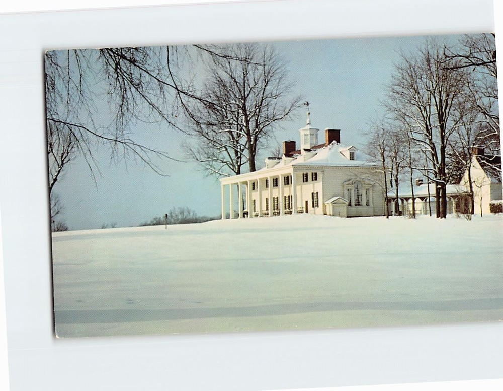 Postcard East Front at Mount Vernon Virginia USA