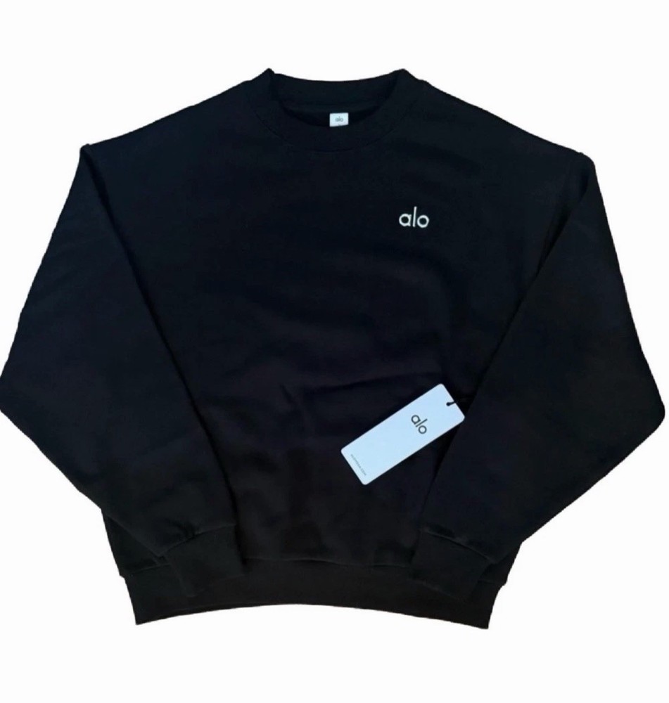 Alo Black Crewneck Sweater Size Small