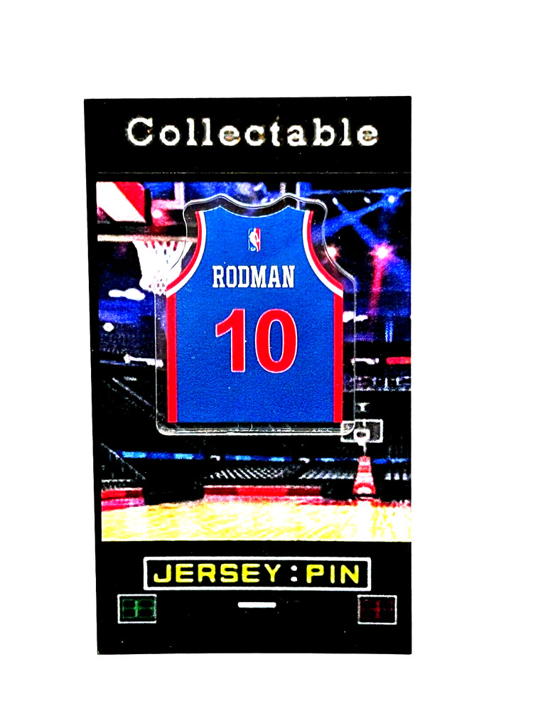 Detroit Pistons Dennis Rodman jersey lapel pin-RETRO Collectable-WORM