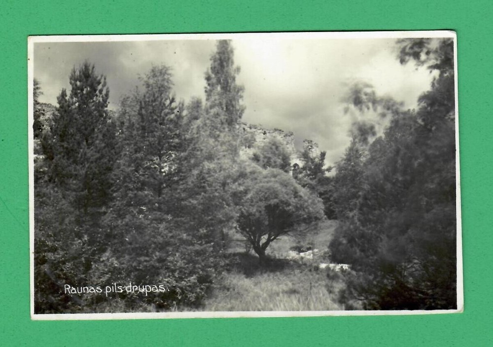Latvia Lettland Ruins Of Rauna Vintage Photo Postcard Used 1581