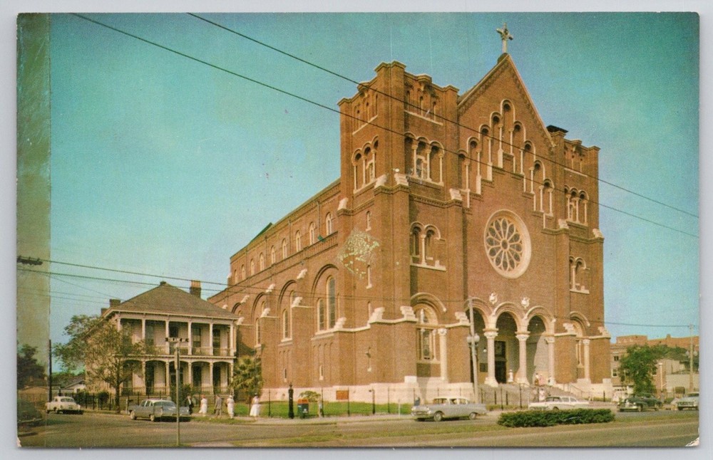 Vintage Postcard St. Joseph's Catholic Church New Orleans LA Chrome Era