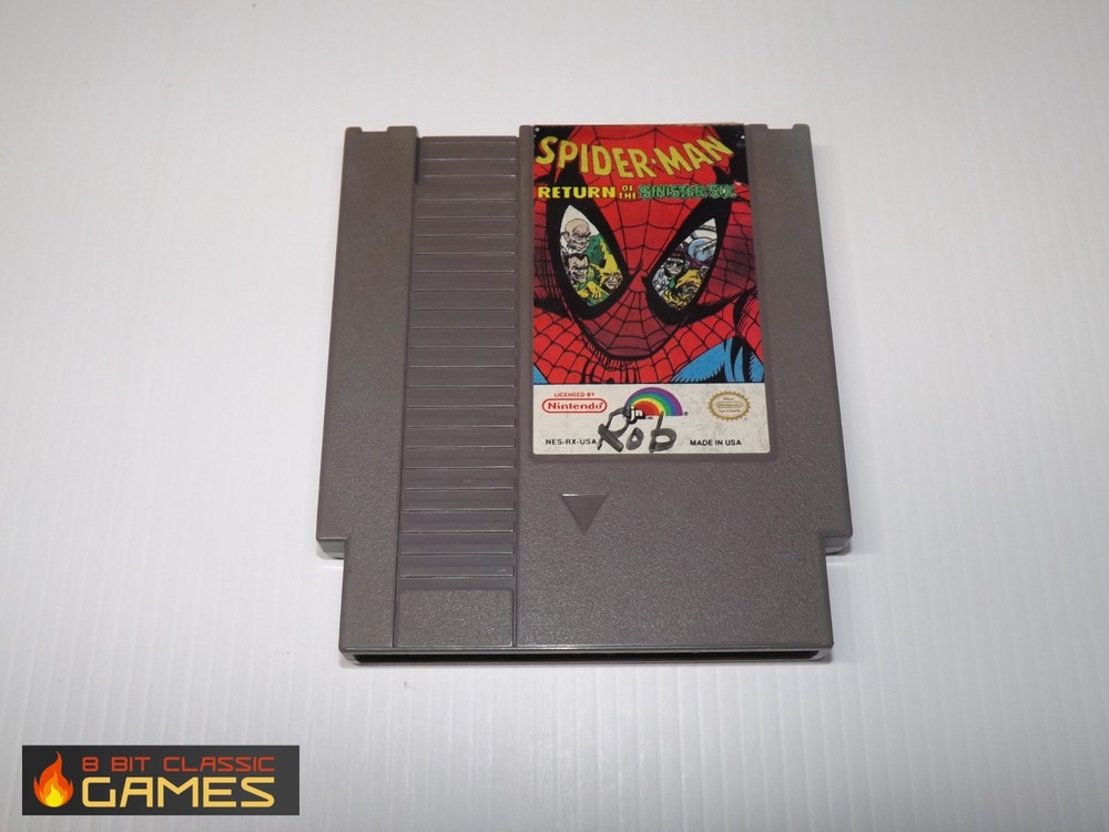 Spiderman Return of the Sinister Six -  Game Only - NINTENDO NES  - 518a