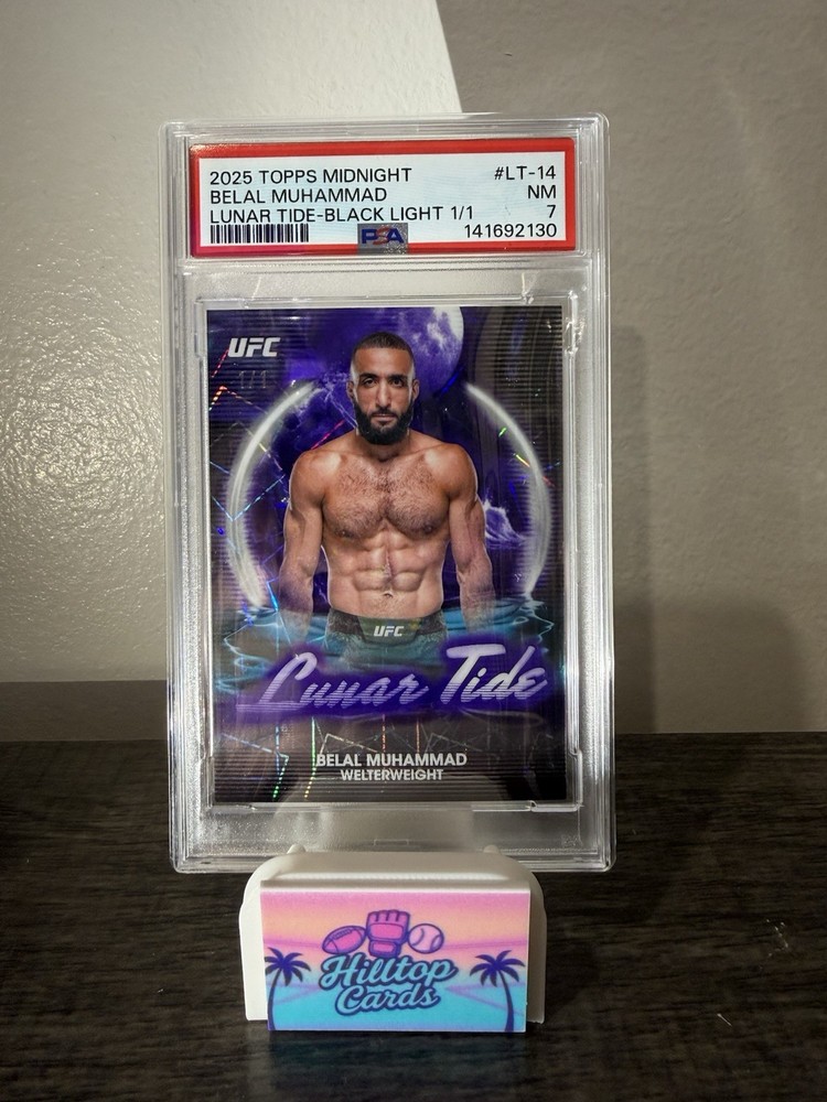 1/1 Insomnia Belal Muhammad 2025 UFC TOPPS MIDNIGHT PSA NM 7