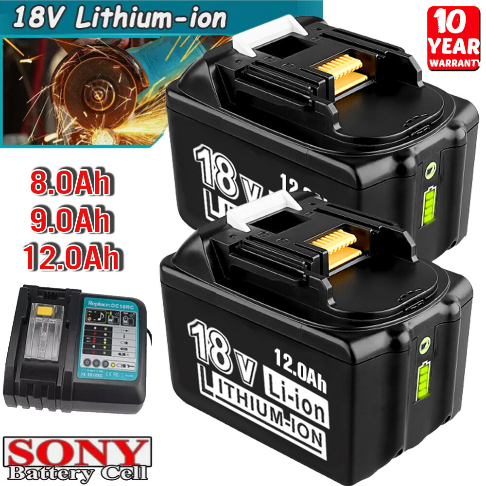 Makita 18V 8.0Ah 9Ah 12Ah Li-Ion Battery BL1830 BL1850 BL1860 BL1840 Replacement