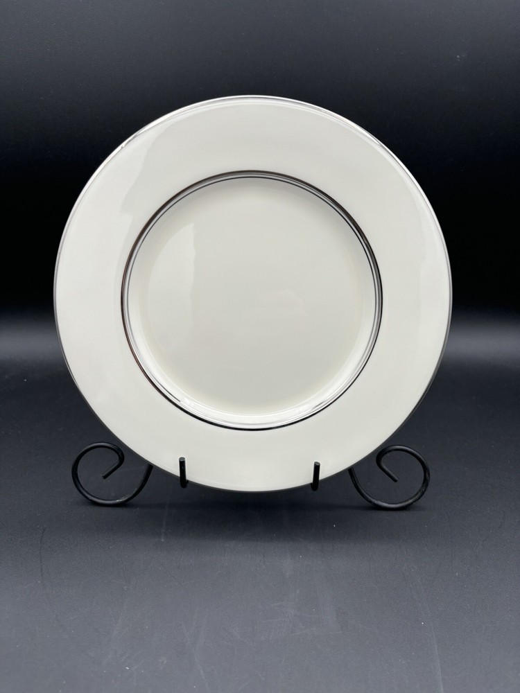 Castleton  Severn Salad  Plate With Silver Platinum Trim - 8 1/2 Inches