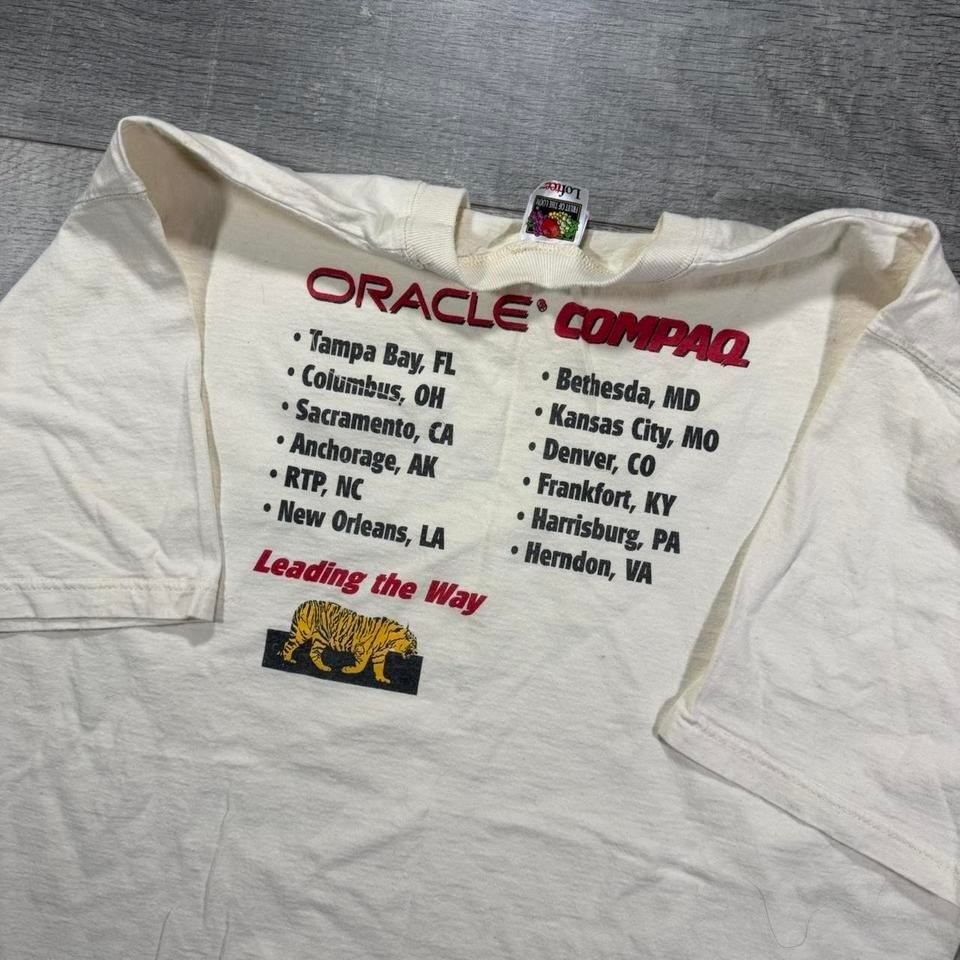 Vintage 90s obscure, distressed Oracle compaq computer software tech to band
