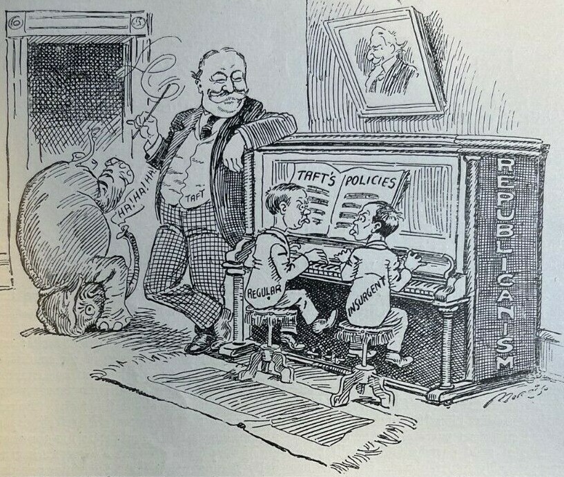 1910 Vintage Magazine Illustration President Taft As The Great Harmonizer