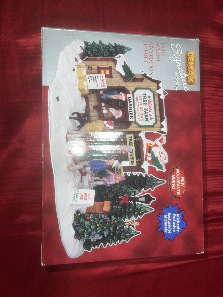 2011 Lemax Signature Kris Tree Farm Table Accent 13903 Christmas Decor-image