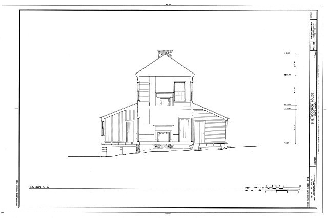 Photo:Anderson Texas 1930s B B Goodrich House New York Row HABS drawing